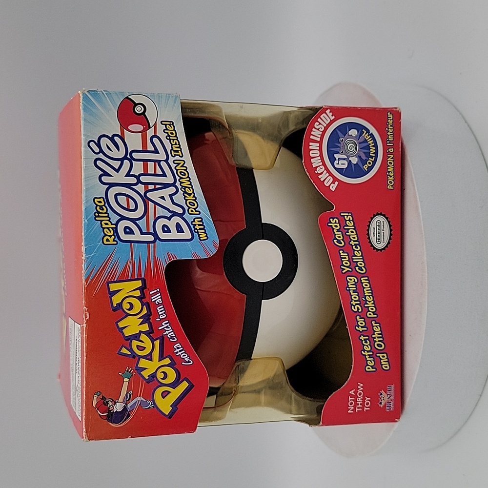 🔥“Vintage Pokémon Replica Poké Ball with Poliwhirl Inside – Original Box 🔥